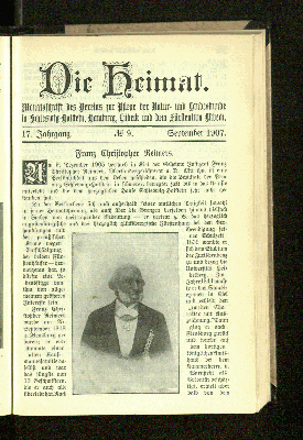 Vorschaubild von 17. Jahrgang. No. 9. September 1907.