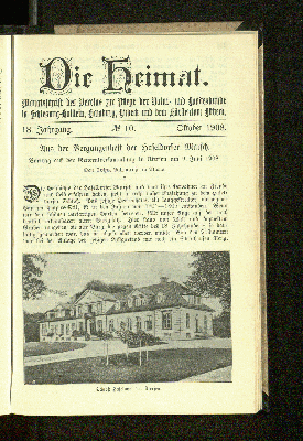 Vorschaubild von 18. Jahrgang. No. 10. Oktober 1908.