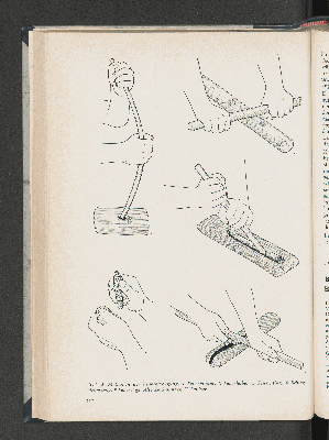 Vorschaubild von Taf. 3. Methoden der Feuererzeugung, 1 Feuerbohrer, 2 Feuerhobel, 3 Feuerpflug, 4 Schlagfeuerzeug, 5 Feuersäge. Alle Zeichnungen H. Paulsen.