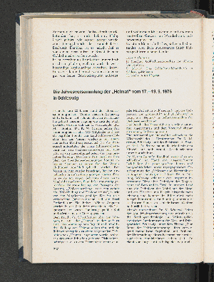 Vorschaubild von Die Jahresversammlung der "Heimat" vom 17.-18.9.1976 in Schleswig