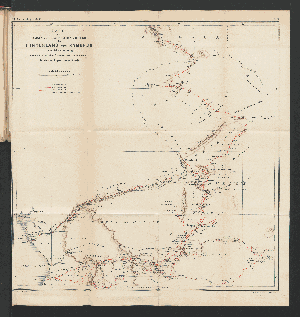 Vorschaubild von Karte der Reisen von Premierlieut. Morgen im Hinterland von Kamerun in den Jahren 1889-1891 in Verbindung mit einer Neukonstruktion der Routen der Kund.schen Expeditionen 1887-89.