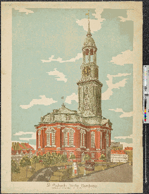 Vorschaubild von St. Michaelis Kirche, Hamburg, wurde durch Feuersbrunst zerstört am 3. Juli 1906