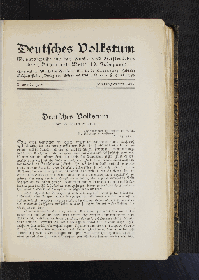 Vorschaubild von Deutsches Volkstum.
Von Wilhelm Kiefes.