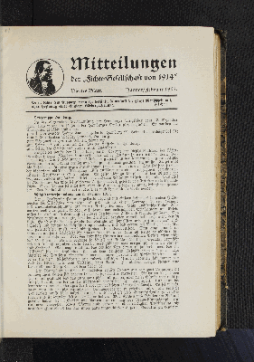 Vorschaubild von Mitteilungen der "Fichte-Gesellschaft von 1914"
Viertes Blatt. Januar/ Februar 1917.