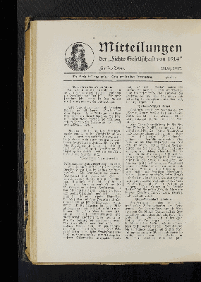 Vorschaubild von Mitteilungen der "Fichte-Gesellschaft von 1914"
Fünftes Blatt. März 1917.