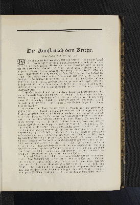 Vorschaubild von Die Kunst nach dem Kriege.
Von Hans von Wolzogen.