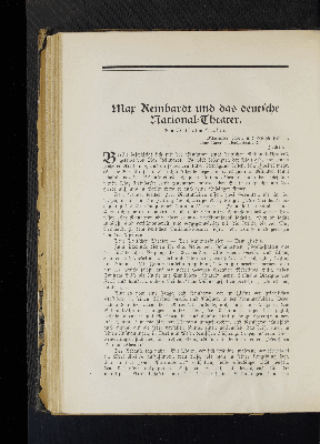 Vorschaubild von Max Reinhardt und das deutsche National-Theater.
Von Wilhelm Kiefer.