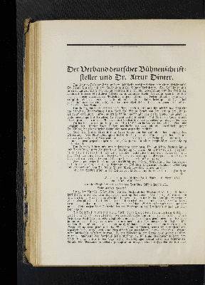 Vorschaubild von Der Verband deutscher Bühnenschriftsteller und Dr. Artur Dinter.