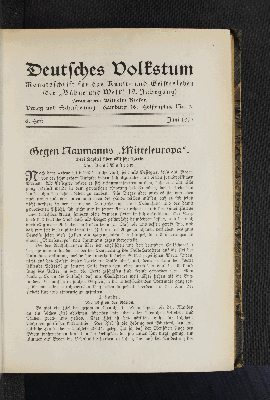 Vorschaubild von Gegen Naumanns "Mitteleuropa".
Drei Kapitel über völkische Werte.
Von Paul Wustrow.