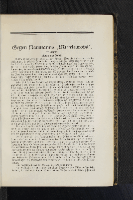 Vorschaubild von Gegen Naumanns "Mitteleuropa".
III. Kapitel.
Kultur und Politi