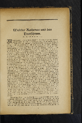 Vorschaubild von Walther Rathenau und das Deutschtum.
Von Dr. Ludwig Lorenz.