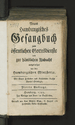 Vorschaubild von Neues Hamburgisches Gesangbuch
