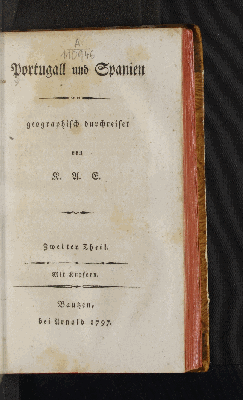 Vorschaubild von [Portugall und Spanien geographisch durchreiset]