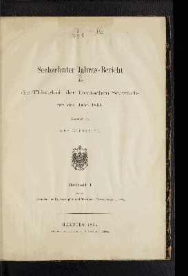 Vorschaubild von [Jahresbericht über die Tätigkeit der Deutschen Seewarte]