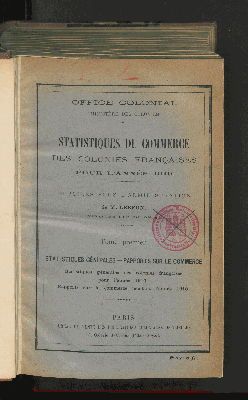 Vorschaubild von [Statistiques du commerce des Colonies françaises]