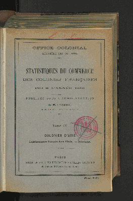 Vorschaubild von [[Statistiques du commerce des Colonies françaises]]