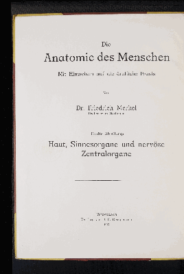 Vorschaubild von Haut, Sinnesorgane und nervöse Zentralorgane