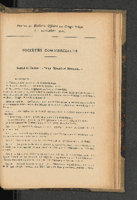 Vorschaubild von Annexe au Bulletin Officoel du Congo belge. (12 novembre 1912.)