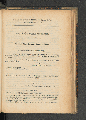 Vorschaubild von Annexe au Bulletin Officiel du Congo belge. (12 septembre 1913.)