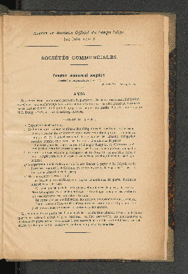 Vorschaubild von Annexe Au Bulletin Officiel du Congo belge. (29 juin 1914).