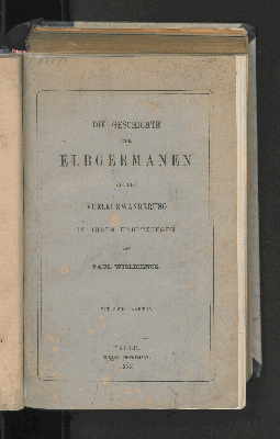 Vorschaubild von Die Geschichte der Elbgermanen vor der Völkerwanderung in ihren Hauptzuegen