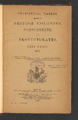 Vorschaubild von [Statistical tables relating to British self-governing dominions, crown-colonies, possessions and protectorates]