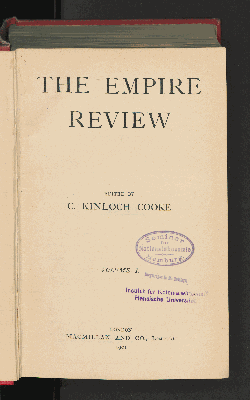 Vorschaubild von [The Empire review and journal of British trade]