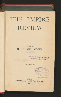 Vorschaubild von [The Empire review and journal of British trade]