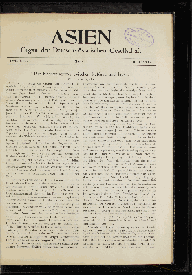 Vorschaubild von 1907,Oktober No.4. VII. Jahrgang