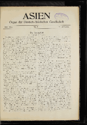 Vorschaubild von 1907,Oktober No.6. VII. Jahrgang