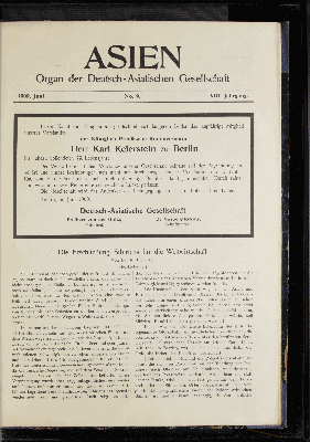 Vorschaubild von 1909, Juni. No.9. VIII. Jahrgang.