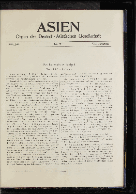 Vorschaubild von 1909, Juli. No.10. VIII. Jahrgang.