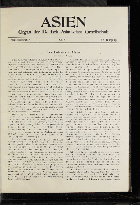 Vorschaubild von 1909, November. No.2. IX. Jahrgang.