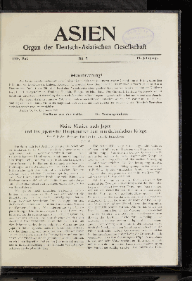 Vorschaubild von 1910, Mai. No.8. IX. Jahrgang.