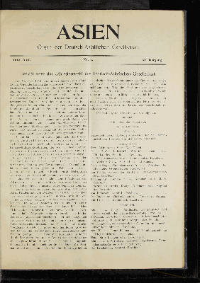 Vorschaubild von [[Asien // Deutsch-Asiatische Gesellschaft]]