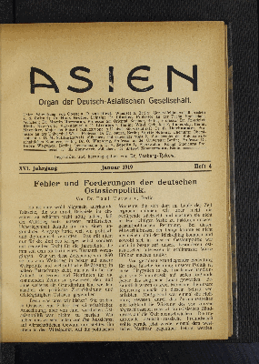 Vorschaubild von Fehler und Forderungen der deutschen Ostasienpolitik.