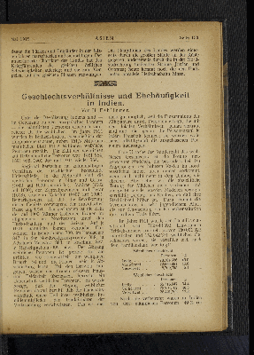 Vorschaubild von Geschlechtsverhältnisse und Ehehäufigkeit in Indien.