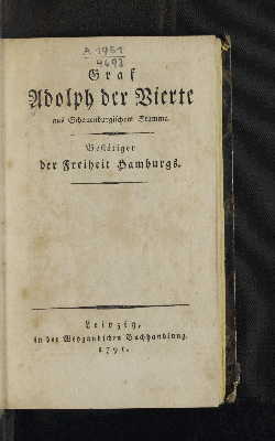 Vorschaubild von Graf Adolph der Vierte aus Schauenburgischem Stamme. Bestätiger der Freiheit Hamburgs