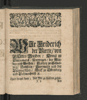 Vorschaubild von [Renovation Der in Ao. 1676. emanirten Königlichen Constitution, Wegen verbotener Geschenck und Gaben.]
