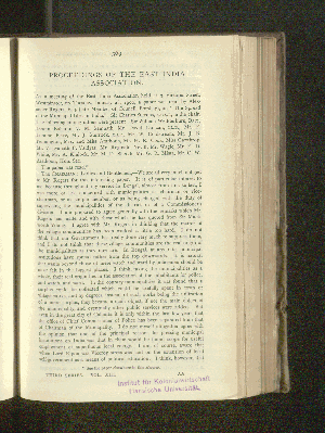 Vorschaubild von Proceedings of the East India Association.