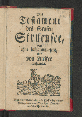Vorschaubild von Das Testament des Grafen Struensee