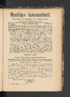 Vorschaubild von 1. November  1891. Nummer 21.