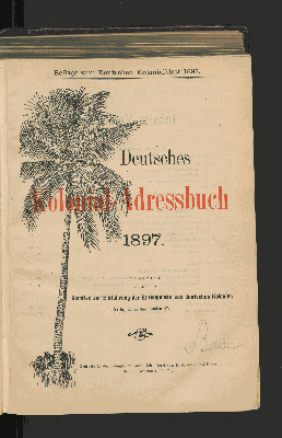 Vorschaubild von Deutsches Kolonial-Adressbuch 1897.