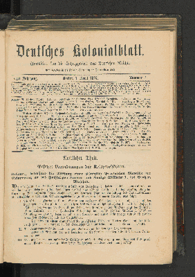 Vorschaubild von Deutsches Kolonialblatt. VIII. Jahrgang. Nummer 7.