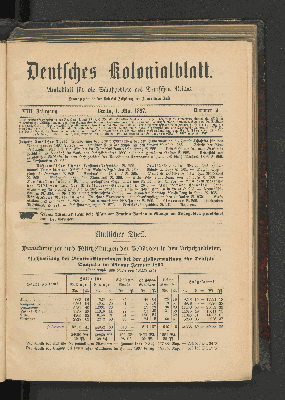 Vorschaubild von Deutsches Kolonialblatt. VIII. Jahrgang. Nummer 9.