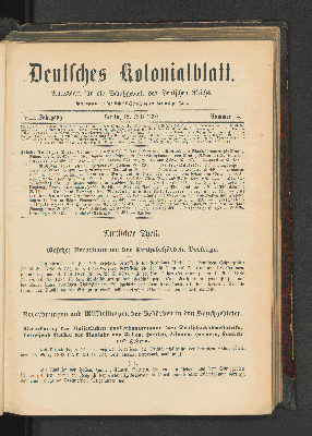 Vorschaubild von Deutsches Kolonialblatt. VIII. Jahrgang. Nummer 14.