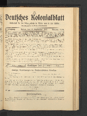 Vorschaubild von 28. Jahrgang, 15. September 1917, Nummer 17/18.