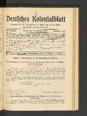 Vorschaubild von 28. Jahrgang, 15. Oktober 1917, Nummer 19/20