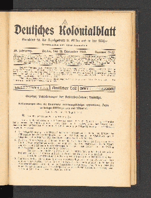 Vorschaubild von 15. November 1918.  Nummer 21/22.