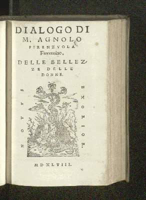 Vorschaubild von Dialogo Di M. Agnolo Firenzvola Fiorentino, Delle Bellezze Delle Donne